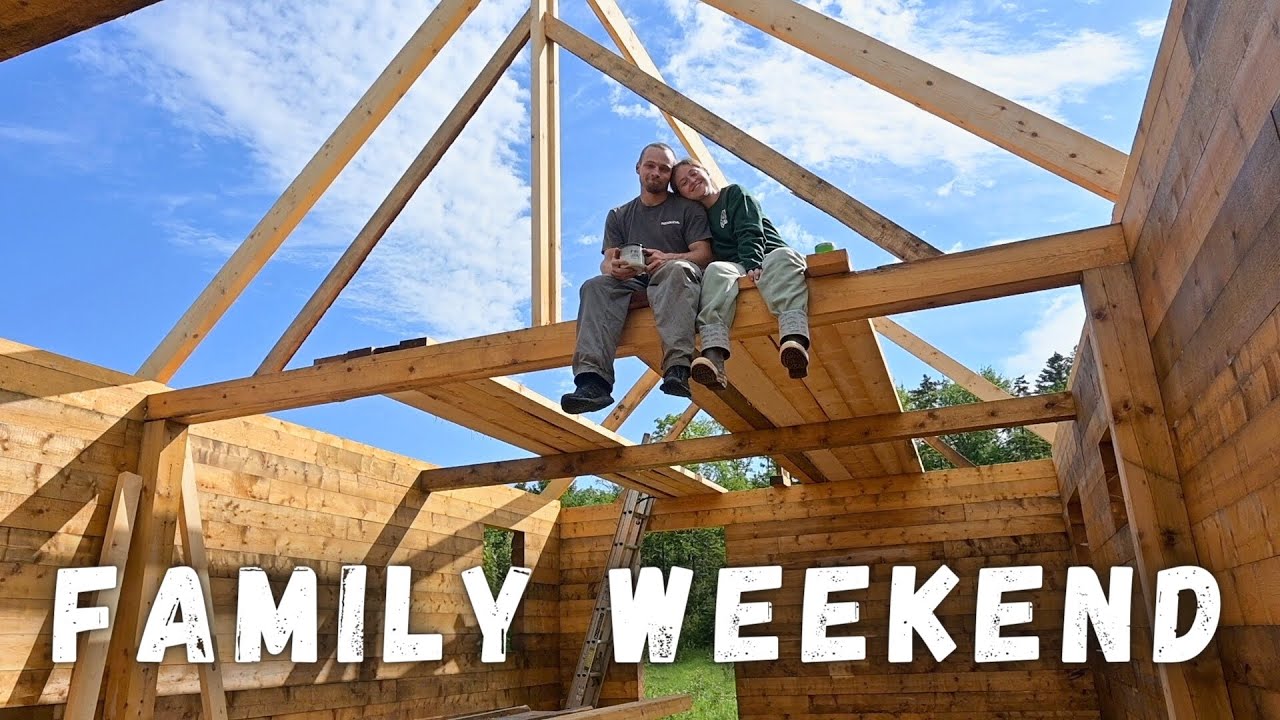 Hosting My Family to Help With The Off Grid Log Cabin Build // Northern ...