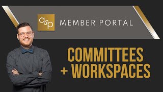 ASP Member Portal   Committees Workspaces Walkthrough with Chris Wooley