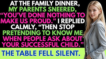 At The Family Dinner, My Parents Said, “You’ve Done Nothing To Make Us Proud.” So I Replied...