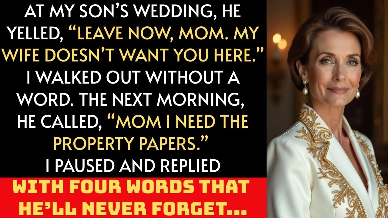 Son Kicked Me Out of His Wedding — The Next Morning, He Demanded My Property Papers