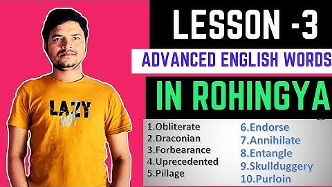 Lesson 3 | Advanced English Vocabulary Words|Daily Essential Words|In Rohingya
