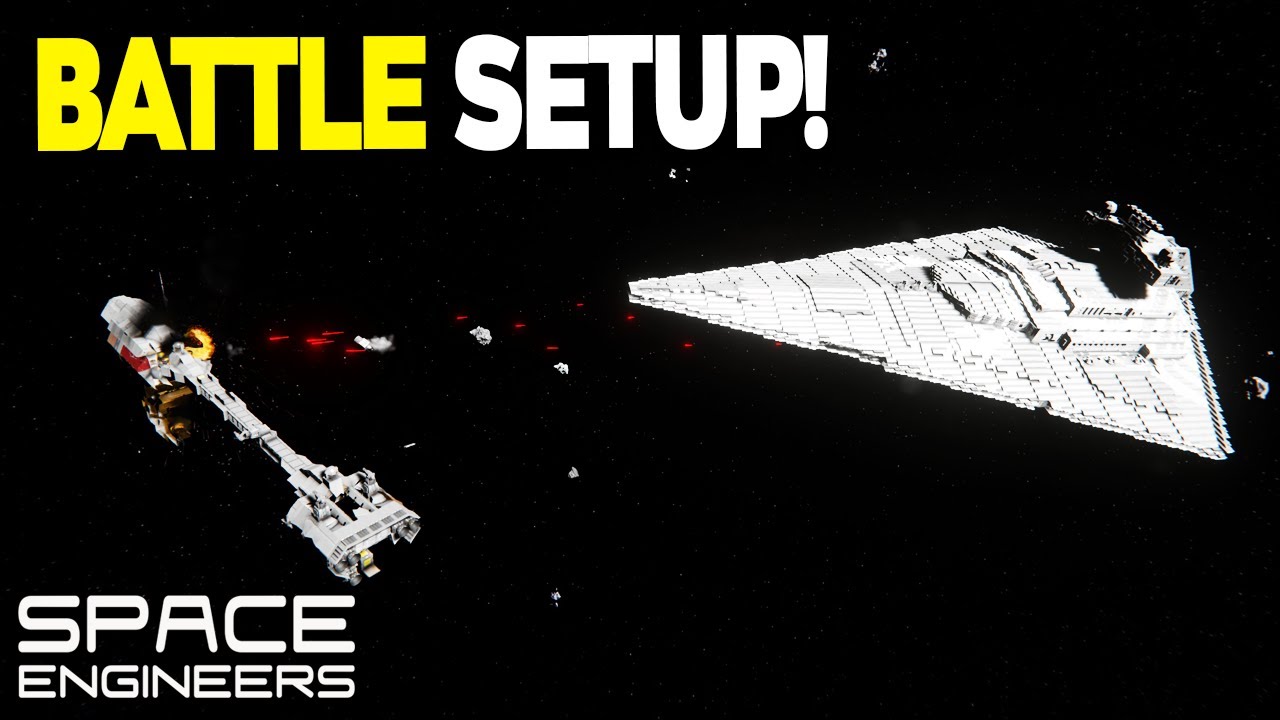 Space Engineers - Setting Up The BATTLE! - YouTube
