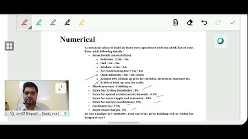 Lecture 3 : Plinth Area Method Numerical & Cubical Content Method
