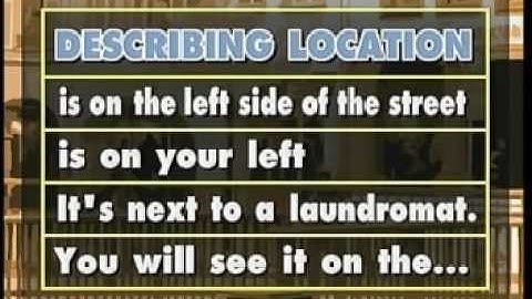 Unit 4 Learn English 5 Asking for and giving directions