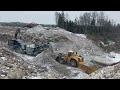 Jonsson 1208 jaw crusher  volvo ec530e working in quarry