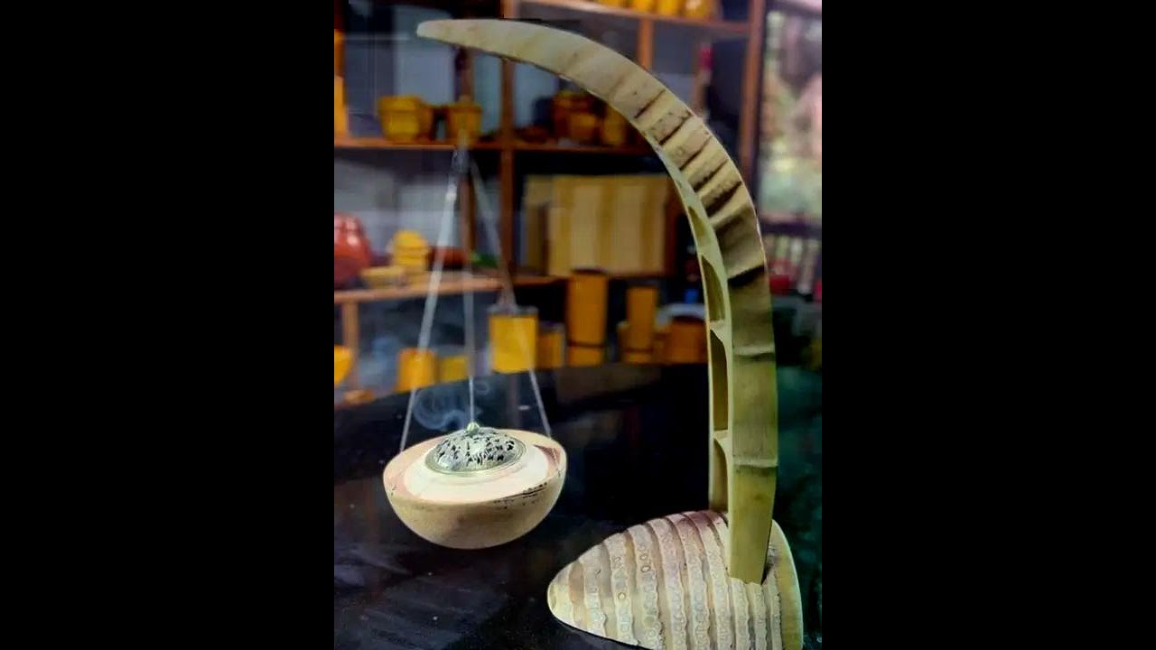 Making bamboo root incense holder #Craftsman #Traditional culture #Handmade #Original