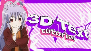 Simple 3D Text tutorial - Alight motion!!