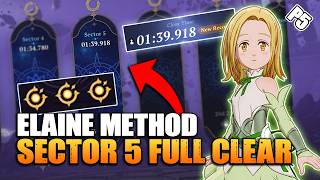 P5 Elaine Fully Clears Sector 5 Easily | Tioreh Heal is Insane | The Seven Deadly Sins: Origin.