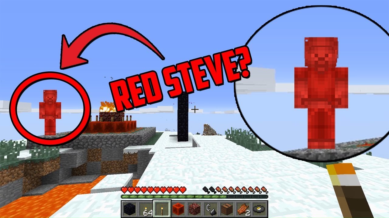 I Am Being Stalked By Red Steve In Minecraft Scary Minecraft Video Youtube