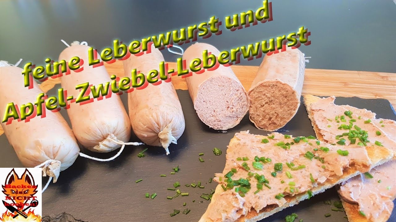 feine Leberwurst und Apfel-Zwiebel-Leberwurst - YouTube