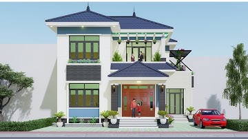 Biệt thự mái nhật 2 tầng đẹp tối ưu về công năng và gần gũi với thiên nhiên | Nhà đẹp Bách Hợp