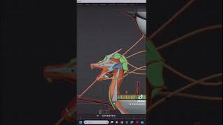 Rigging in blender part 1 #animation #blender #artist #funny #rig #dragon #ship #indiegame
