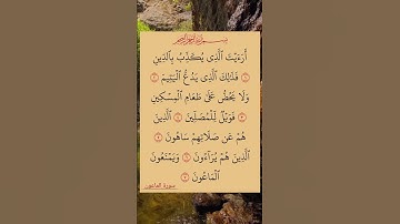 سورة الماعون القارئ صلاح بو خاطر🥰 #اكسبلور #الله #duet #دويتو #fyp #foryou #funny #allah #quran#لايك