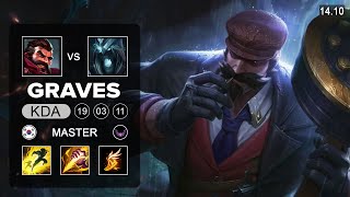 Graves vs Karthus Jungle - KR Master - Patch 14.10 Season 14