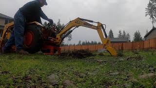 Backhoe adapted to Case 646.