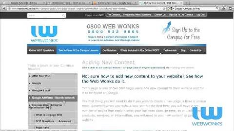 Submitting New Content to Webmaster Tools