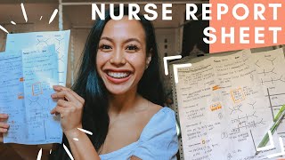 Nurse Brain Sheet | Organize Report For Your Nurse Shift ||  TriciaYsabelle