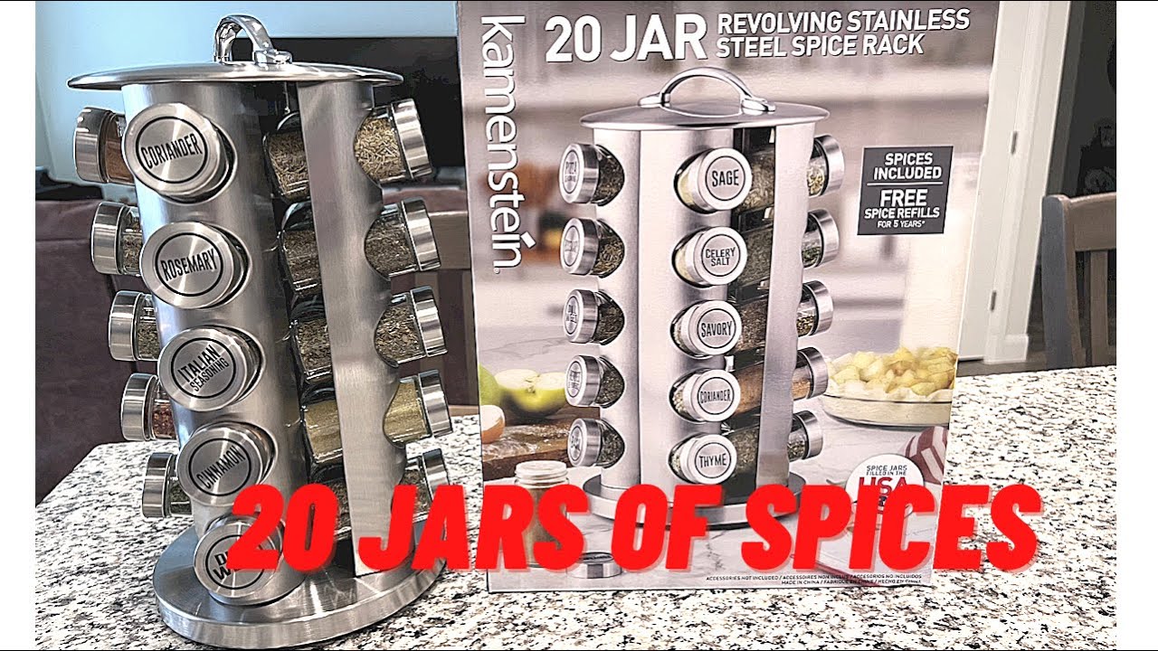 UNBOXING: 20 JAR STAINLESS STEEL SPICE RACK FROM COSTCO