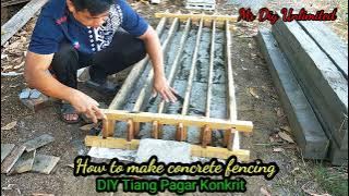 HOW to make CONCRETE FENCING || Cara buat tiang pagar konkrit || DIY