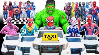 Bros SpiderMan vs Super CAR Taxi || SUPERHERO help PINK Spider-Man Gives Birth (Comedy Video)