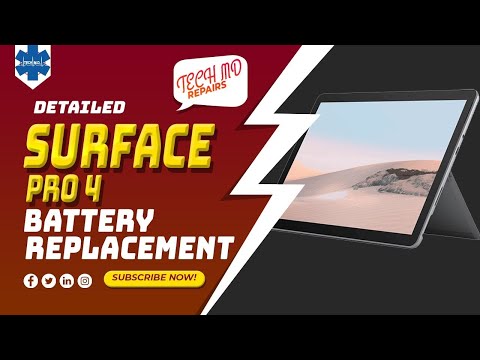 Surface Pro 4 Battery Replacement, No Screen Disconnection DETAILED