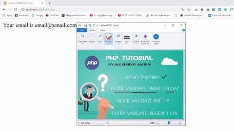 PHP Tutorial #23 Filters Part 1 " FILTER_VALIDATE "