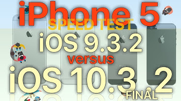 iPhone 5 : iOS 9.3.2 Final vs iOS 10.3.2 Speed Test (Build 14F89)
