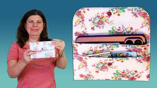 DIY Fold and Stitch Wallet // How to Make a card wallet with 2 pockets from a single piece of fabric