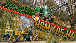 HSM 405 H4-15 vs John Deere G -series | обзор и сравнение харвестеров
