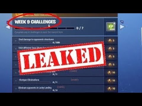 fortnite defis semaine 9 devoiles passe de combat fuite leak - plu fortnite tracker