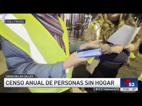 Empieza el censo anual de personas sin hogar en Los Ángeles - YouTube