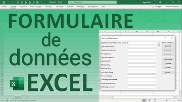 Excel : Créer un formulaire de données ou formulaire de saisie pour ajouter, modifier, rechercher