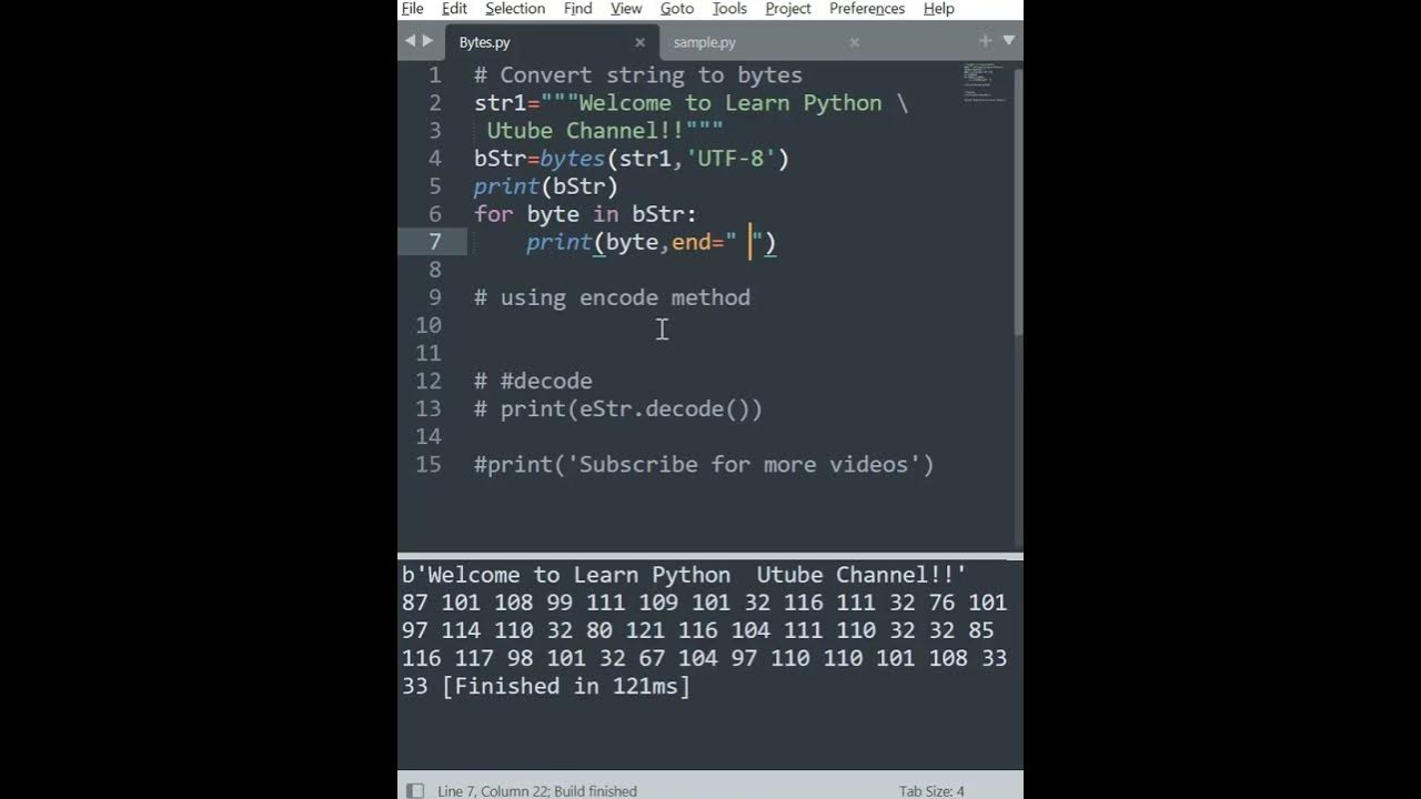 Python: Convert Strings To Bytes #Shorts #Short #Shortvideo #Shortvideos -  Youtube