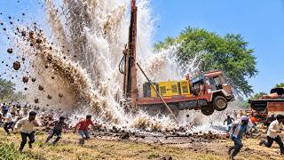 We Drilled 210 Feet Deep Hit Water! | Powerful 10HP Water Well | Farmland Well Drilling Rig Action10