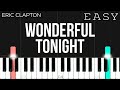 Eric Clapton - Wonderful Tonight | EASY Piano Tutorial