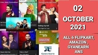 Win Phone|ALL 6 FLIPKART QUIZ ANSWERS TODAY |2 OCTOBER|FLIPKART QUIZ TODAY|FLIPKART ANSWERS TODAY