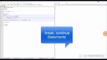Break and continue statement