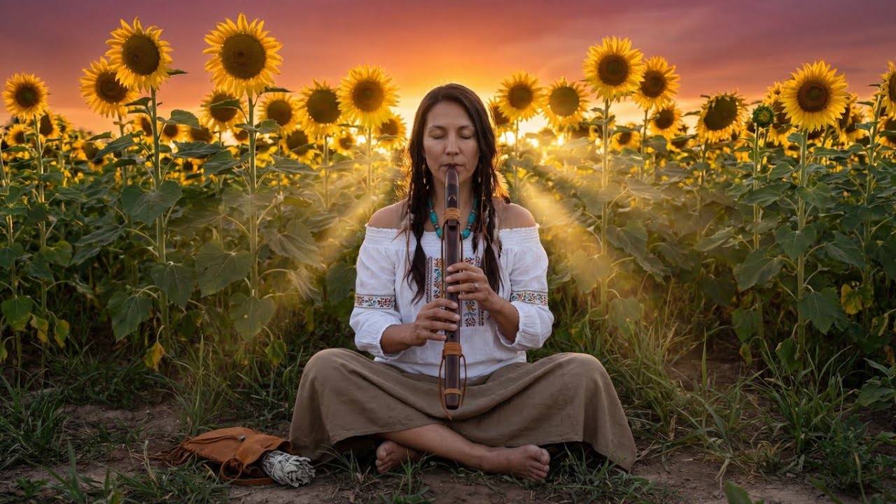528 Hz Native Flute in the Meadow — Love Frequency | Kaya