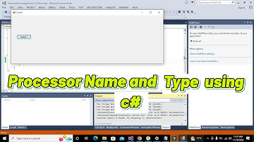 how to find the processor name and type by using c# programming