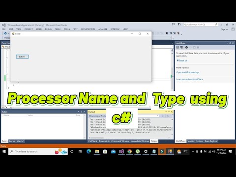 how to find the processor name and type by using c# programming