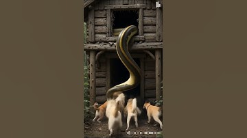 Dogs and Python fighting #python #snakevideo #youtubshurt #varalvideo #animals