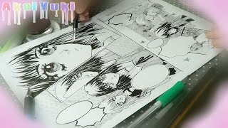 Drawing Manga Page 4 | sketch, ink, screentones