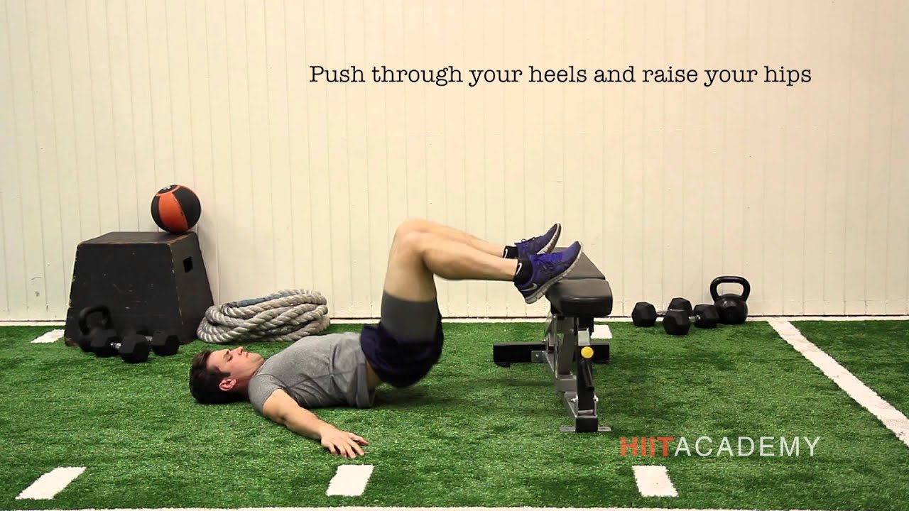 HIIT Exercises How to do Feet Elevated Hip Raises YouTube