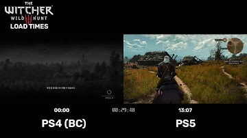 The Witcher 3 - PS4(BC) vs PS5 Load Times Comparison