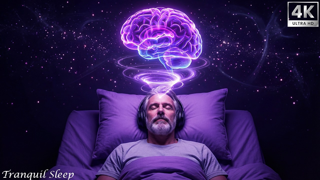 Массаж мозга во время сна, [528 Гц] Выделение мелатонина, Прекратите чрезмерное обдумывание