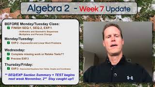 Celebrity Algebra 2 - Week 7 - Update for October 25 - 29 Profile