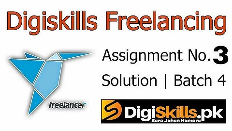 Digiskills Freelancing Exercise No. 3 Solution Batch 4 | FRL101 Exercise No. 3 Solution