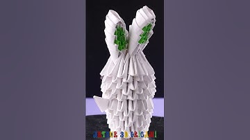 Rabbit 3D origami with paper