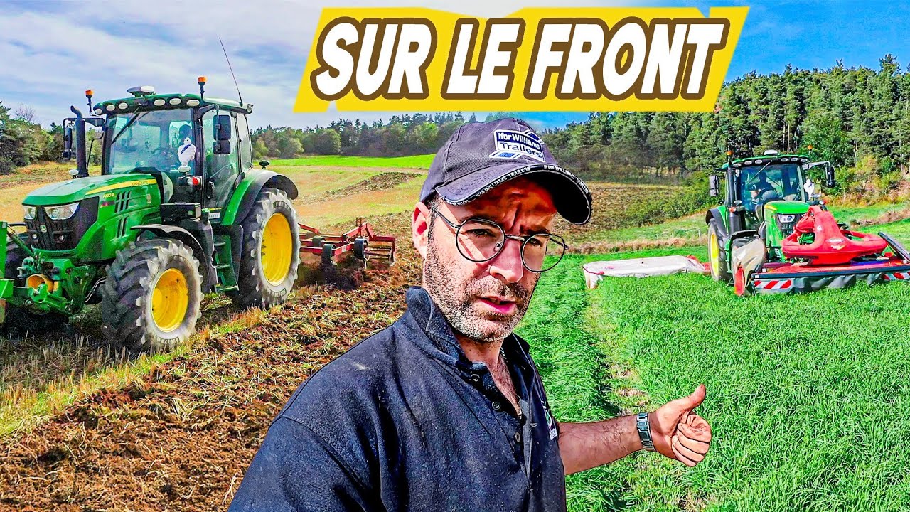 Déchaumage, enrubannage et.... ma NOUVELLE machine est là!