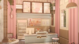 Building a Pink Coastal Cafe in Bloxburg